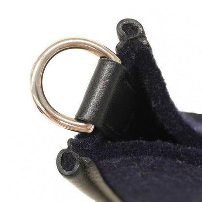 Hermes Shoulder Bag Evelyne TPM Felt Navy Silver — view 6