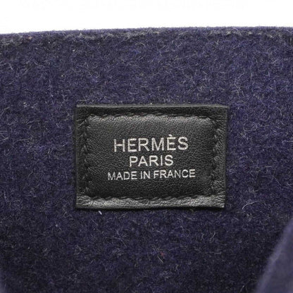 Hermes Shoulder Bag Evelyne TPM Felt Navy Silver — view 5