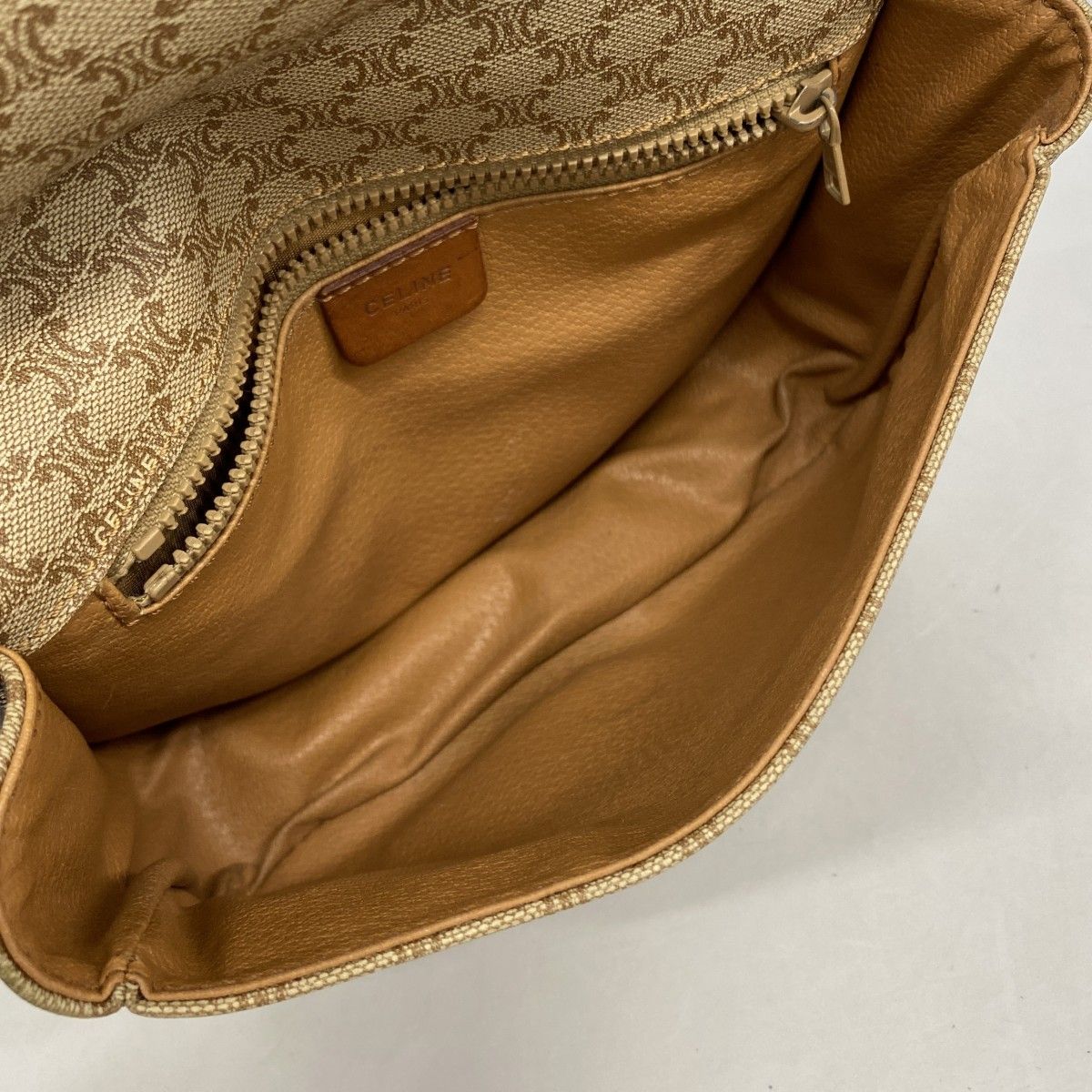 Celine Shoulder Bag Macadam Beige Gold — view 4