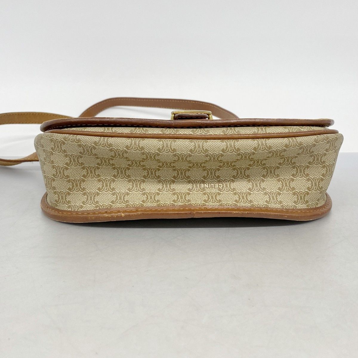 Celine Shoulder Bag Macadam Beige Gold — view 3