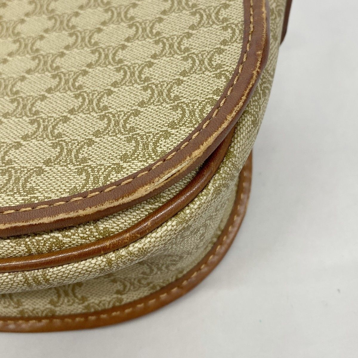 Celine Shoulder Bag Macadam Beige Gold — view 6