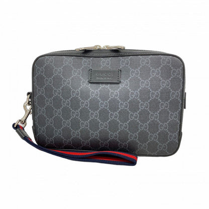 Gucci Clutch GG Supreme Black Silver