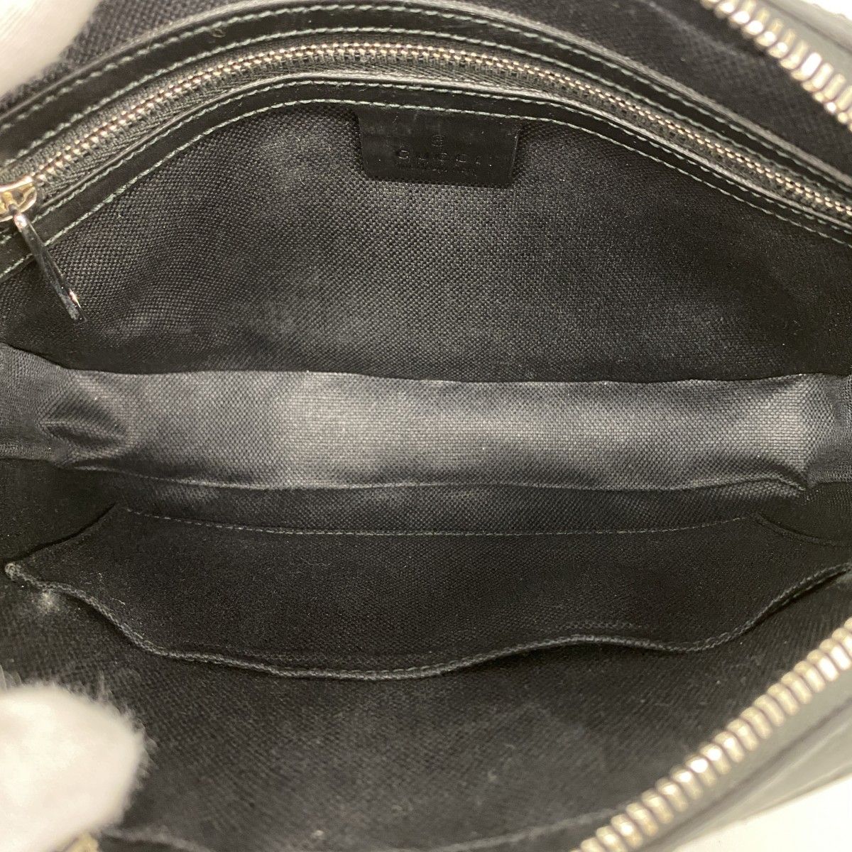 Gucci Clutch GG Supreme Black Silver — view 4