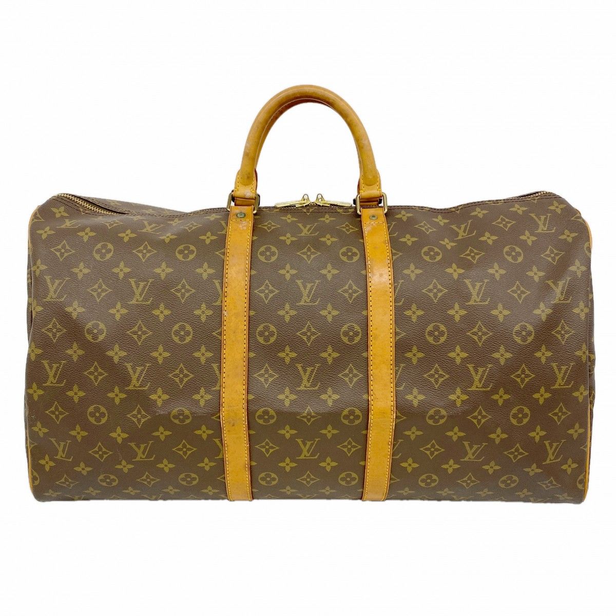 Louis Vuitton Boston Bag Monogram Keepall 55 Brown