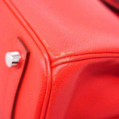 Hermes Handbag Birkin 30 Veau Epsom Rouge Pivoine Silver — view 6