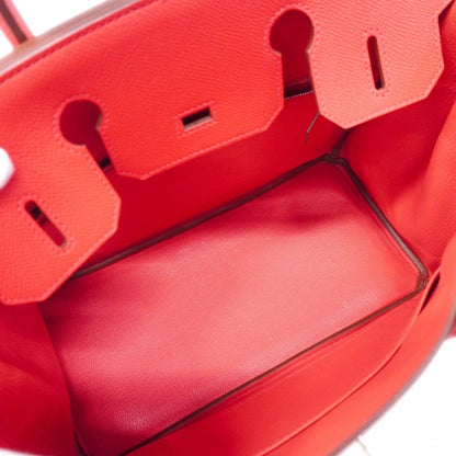Hermes Handbag Birkin 30 Veau Epsom Rouge Pivoine Silver — view 4
