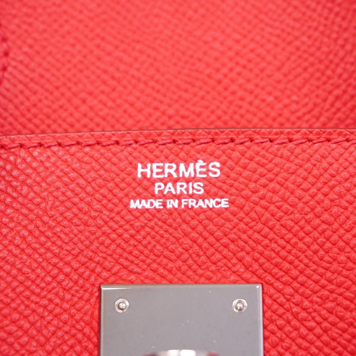 Hermes Handbag Birkin 30 Veau Epsom Rouge Pivoine Silver — view 5