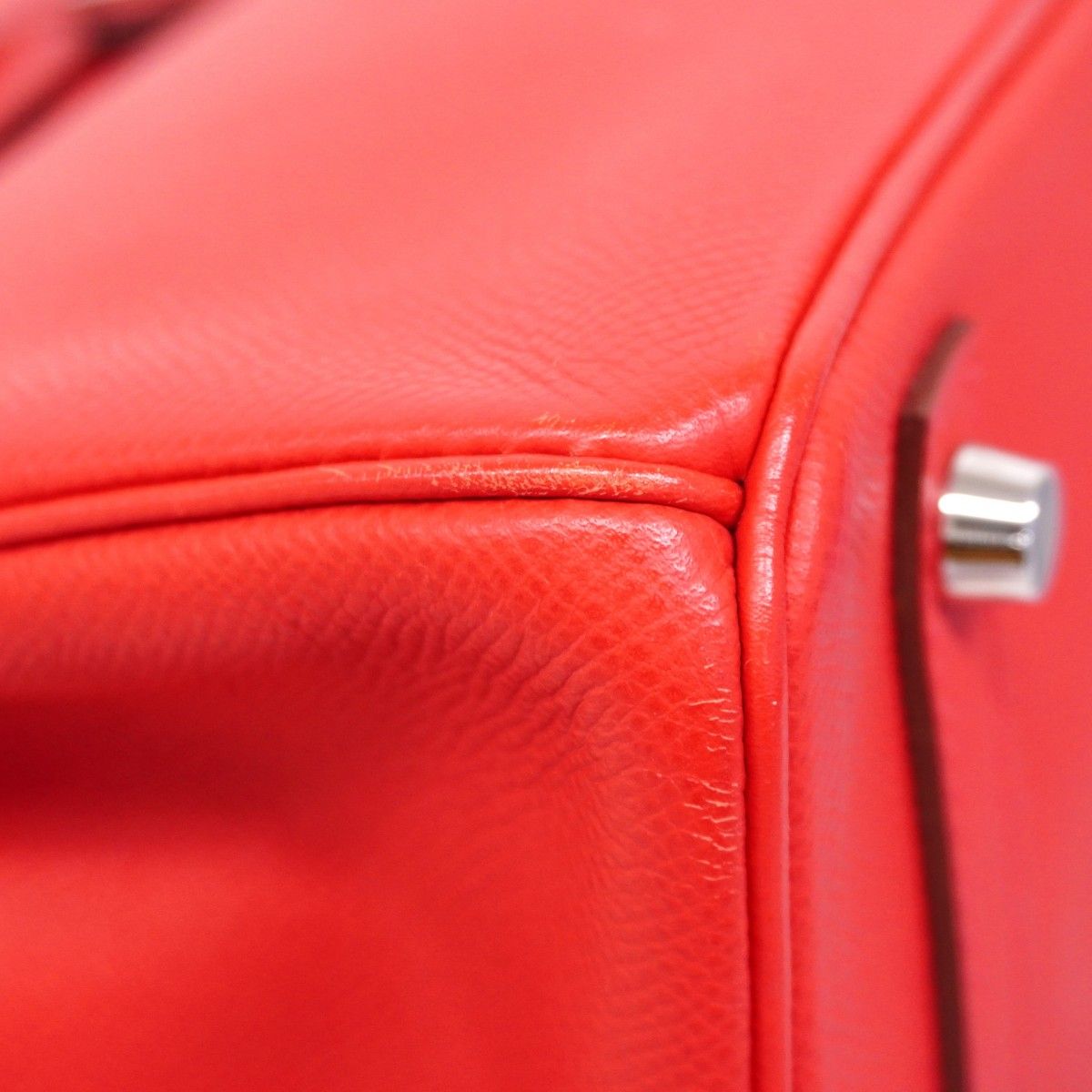 Hermes Handbag Birkin 30 Veau Epsom Rouge Pivoine Silver — view 7