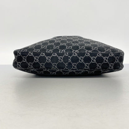 Gucci Shoulder Bag 001 Suede Black Gray Silver — view 3