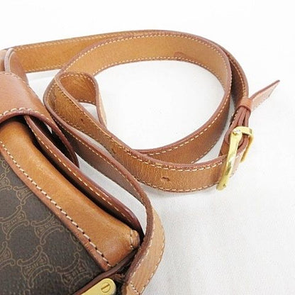 Celine Shoulder Bag Macadam Pattern Brown — view 7