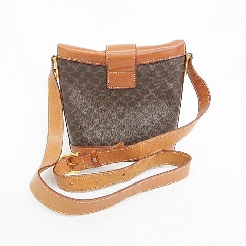 Celine Shoulder Bag Macadam Pattern Brown — view 2