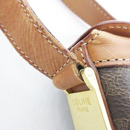 Celine Shoulder Bag Macadam Pattern Brown — view 9