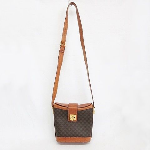 Celine Shoulder Bag Macadam Pattern Brown — view 4