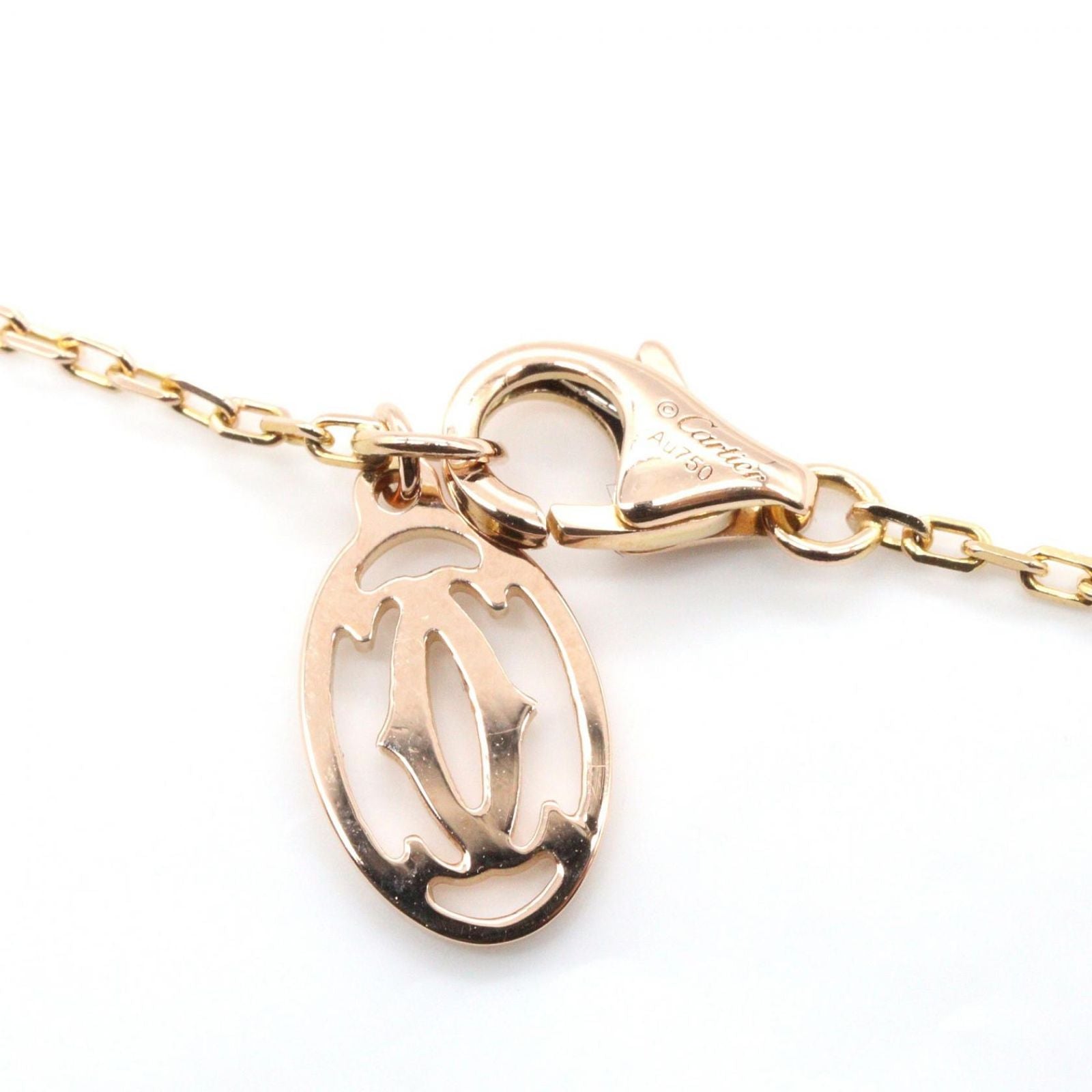 Cartier Necklace Damier Heart Diamond 38 41 cm 18k Pink Gold — view 3