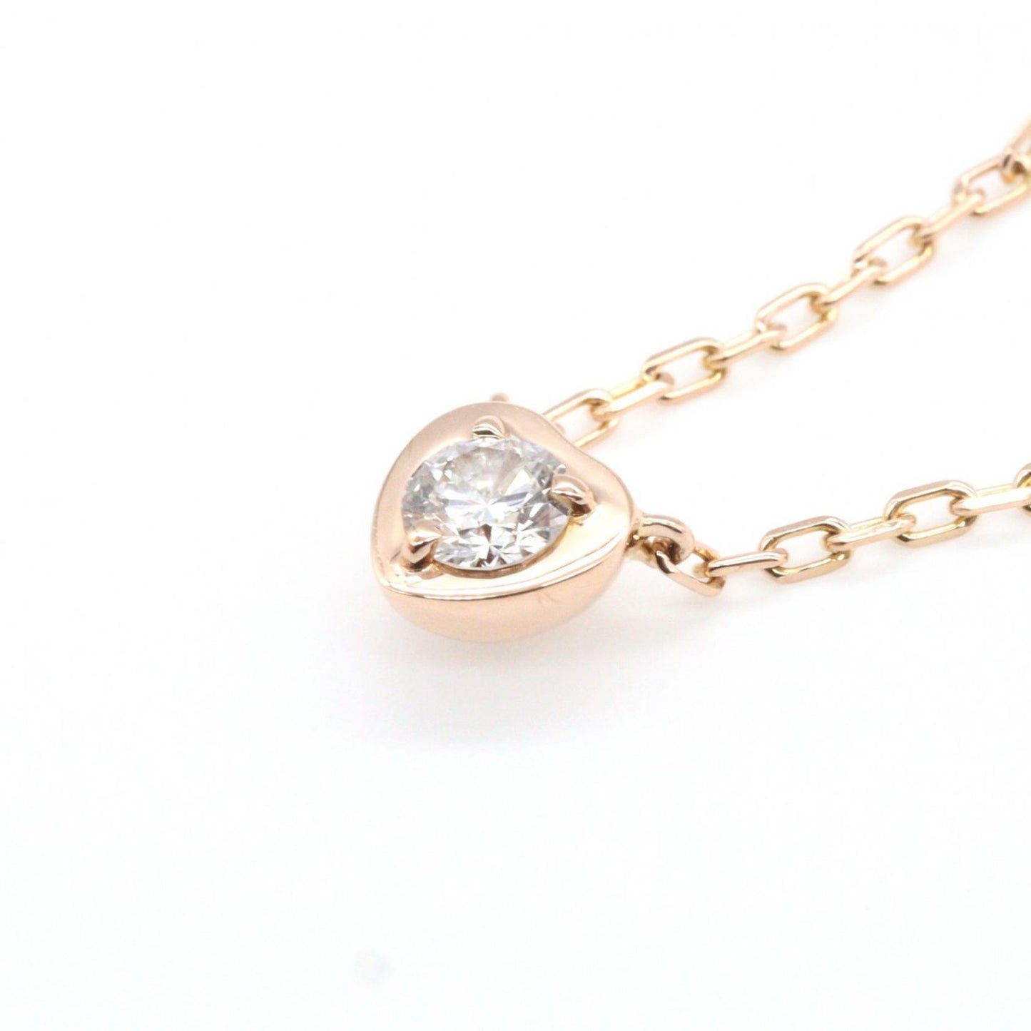 Cartier Necklace Damier Heart Diamond 38 41 cm 18k Pink Gold — view 4
