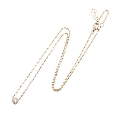 Cartier Necklace Damier Heart Diamond 38 41 cm 18k Pink Gold — view 2