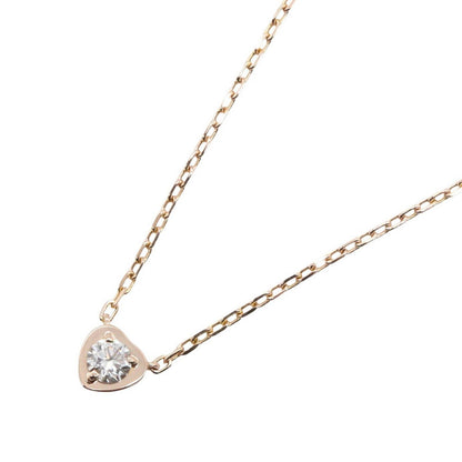 Cartier Necklace Damier Heart Diamond 38 41 cm 18k Pink Gold