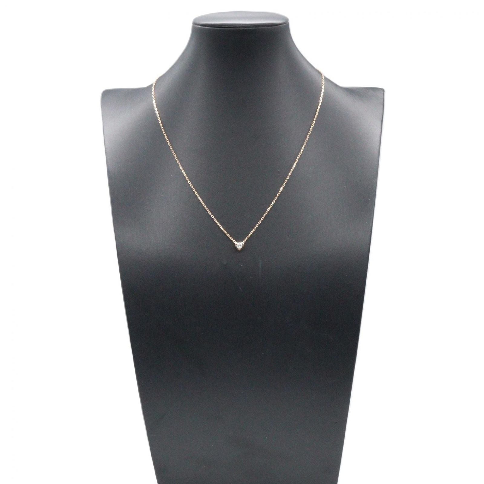 Cartier Necklace Damier Heart Diamond 38 41 cm 18k Pink Gold — view 6