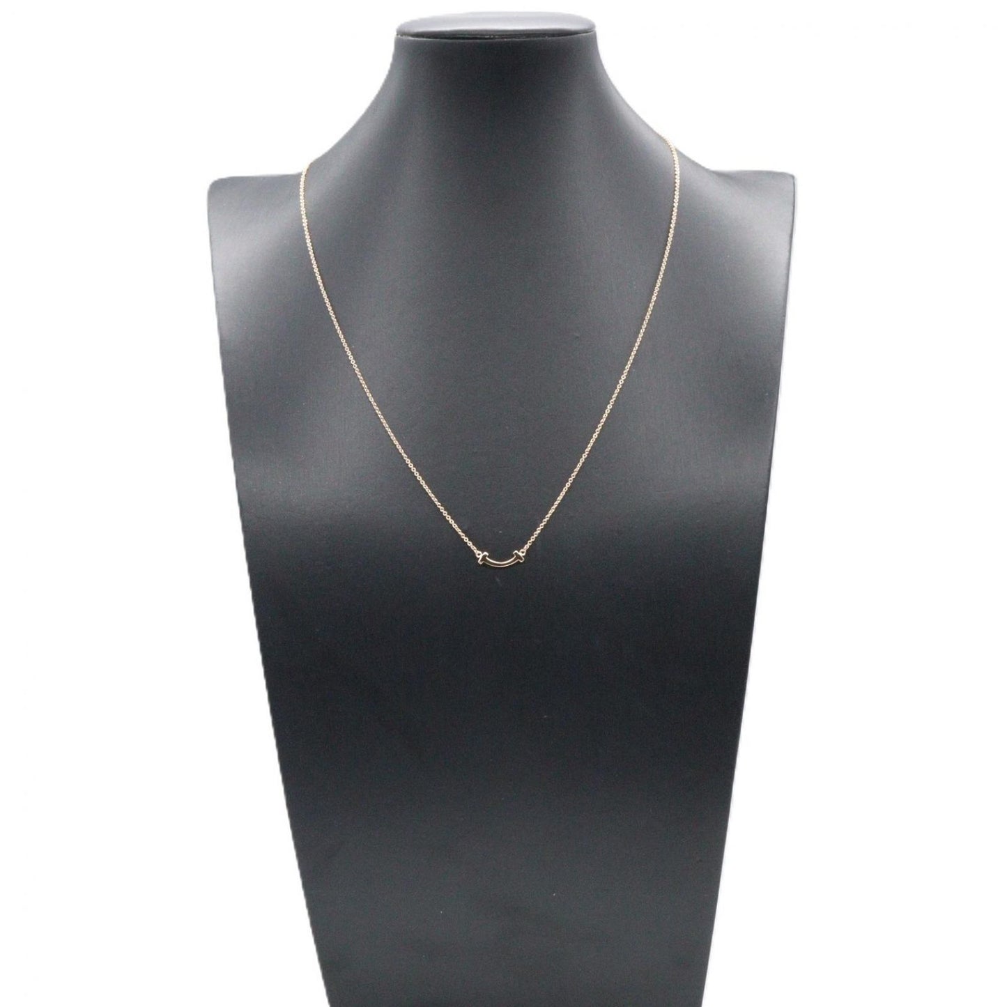 Tiffany & Co Necklace T Smile Mini 40.5 45.5 cm 18k Pink Gold — view 6