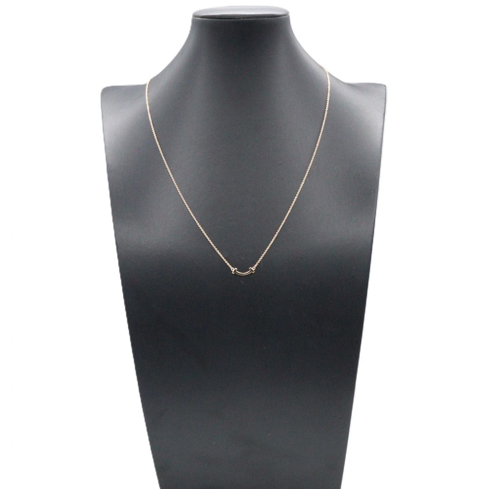Tiffany & Co Necklace T Smile Mini 40.5 45.5 cm 18k Pink Gold — view 6
