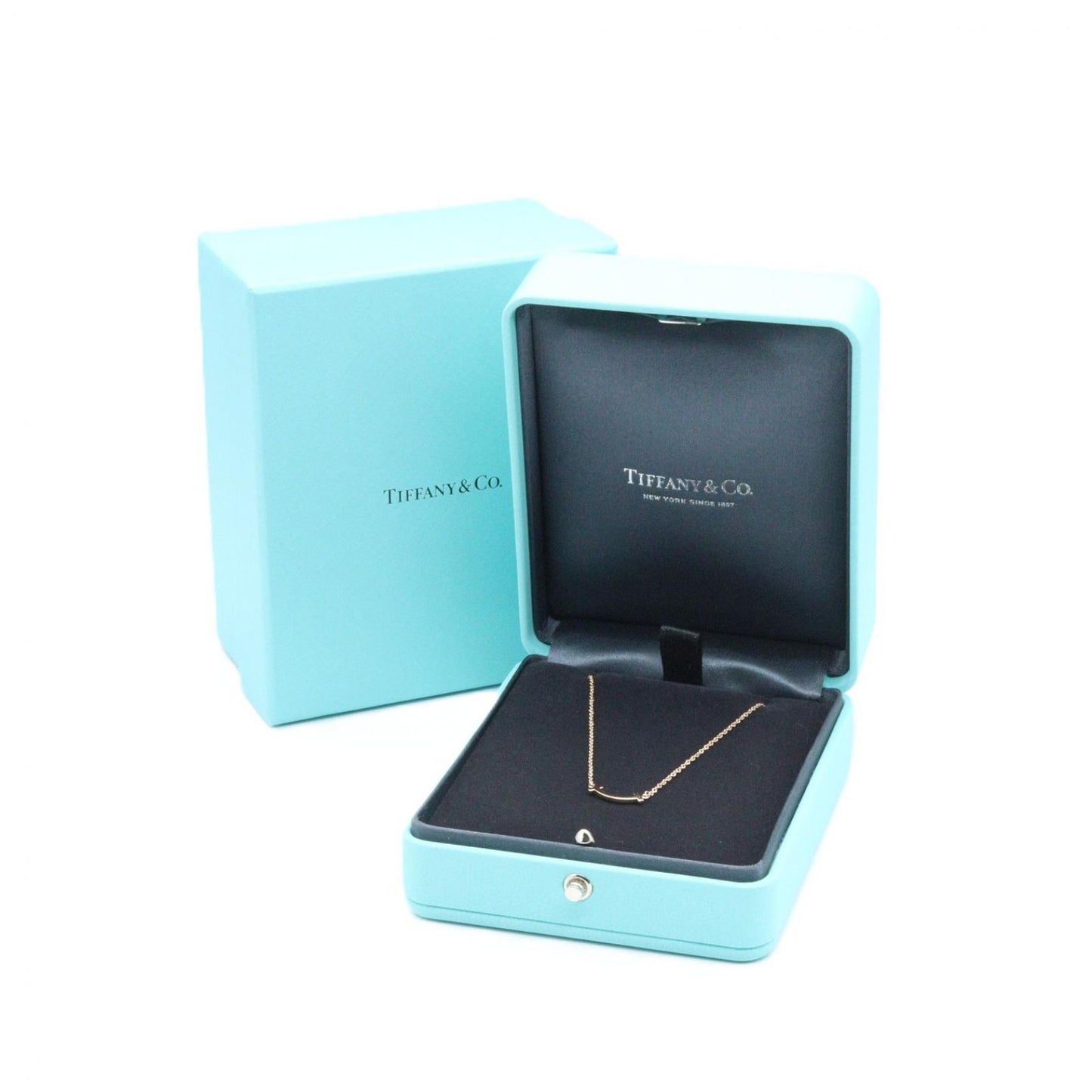 Tiffany & Co Necklace T Smile Mini 40.5 45.5 cm 18k Pink Gold — view 5