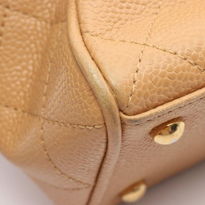 Chanel Handbag Quilted Beige Calf CC Logo Mini — view 8