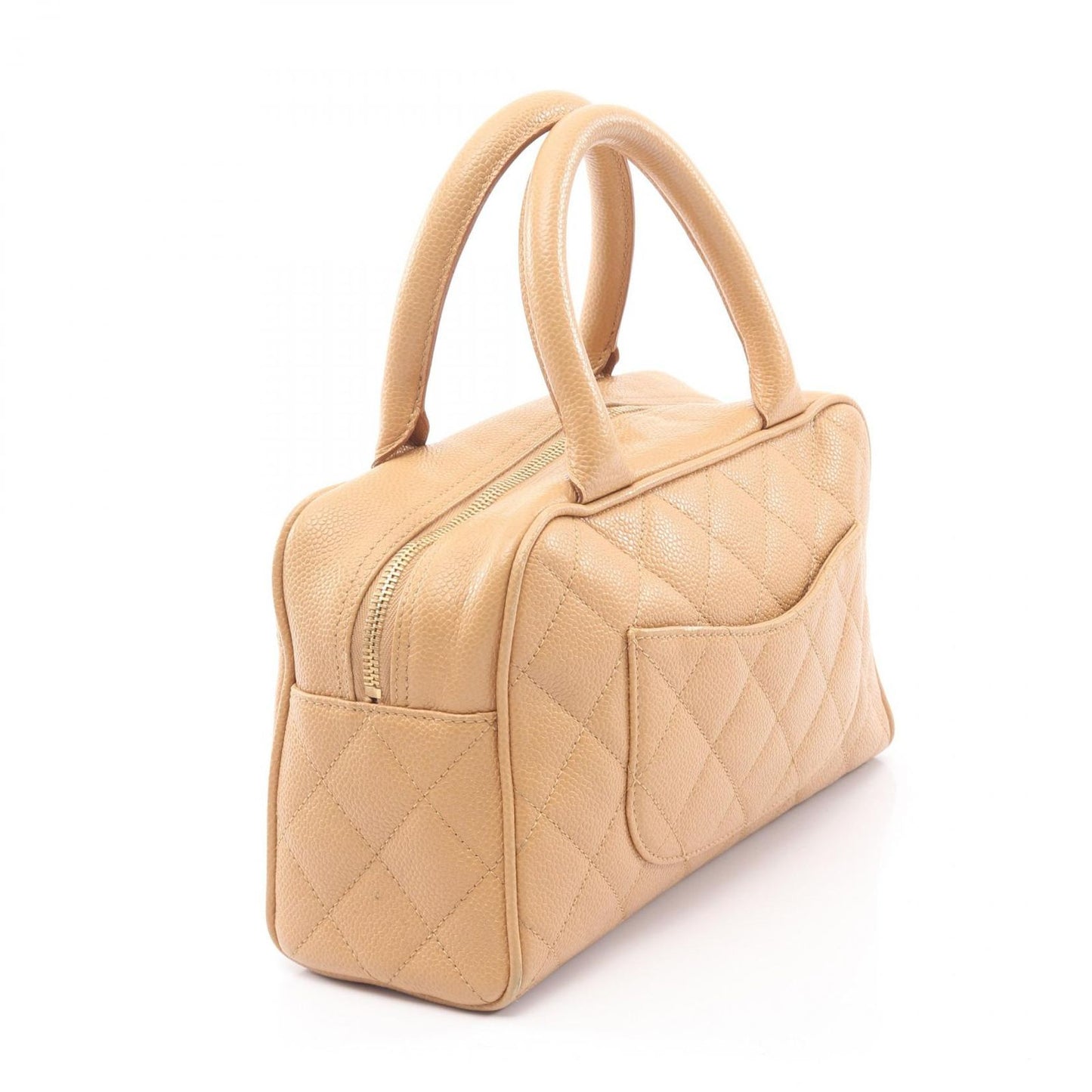 Chanel Handbag Quilted Beige Calf CC Logo Mini — view 2