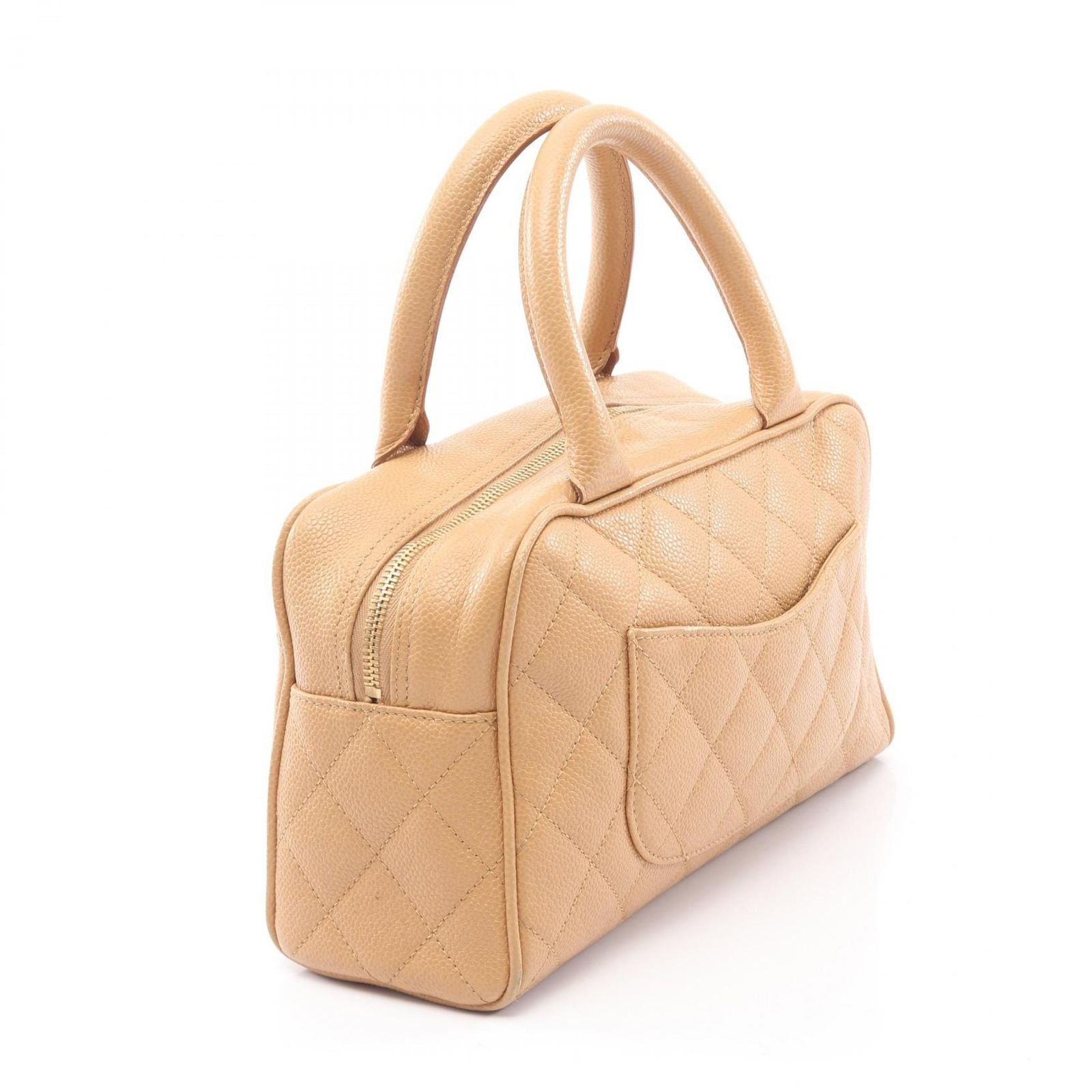 Chanel Handbag Quilted Beige Calf CC Logo Mini — view 2