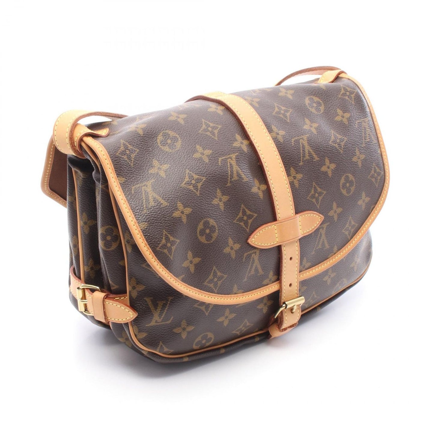 Louis Vuitton Shoulder Bag Saumur 30 Canvas Leather — view 2