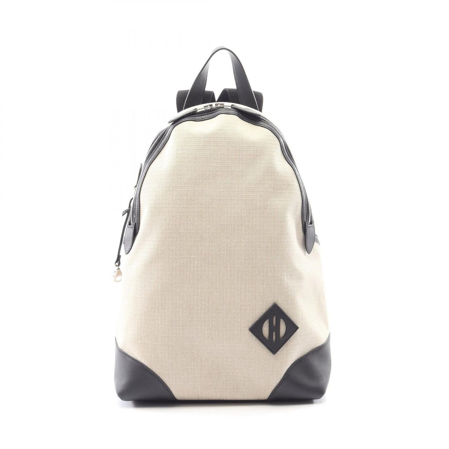 Hermes Backpack All Fishel Black Canvas Leather