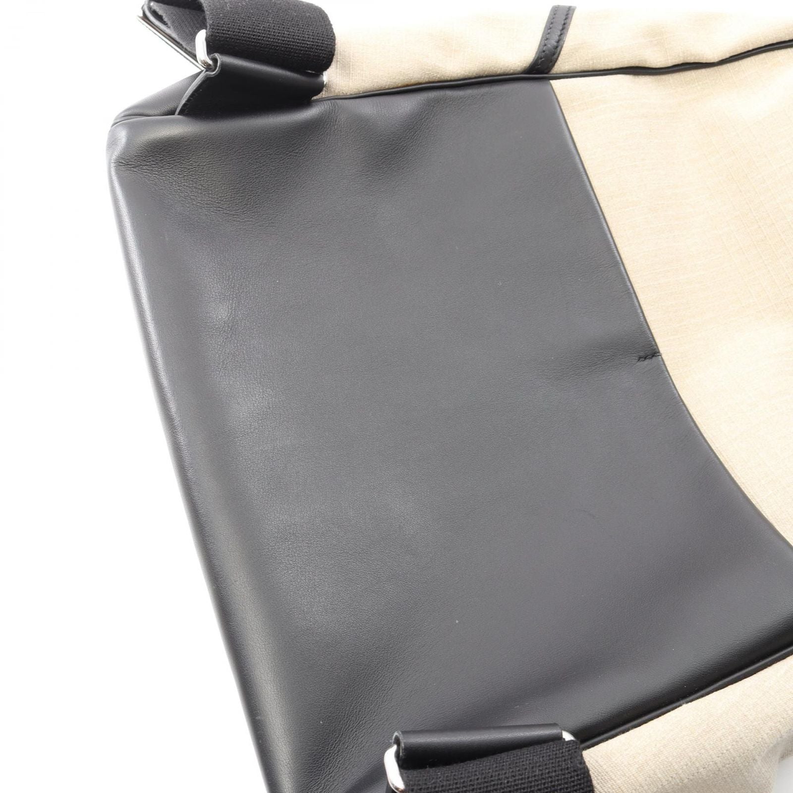 Hermes Backpack All Fishel Black Canvas Leather — view 8