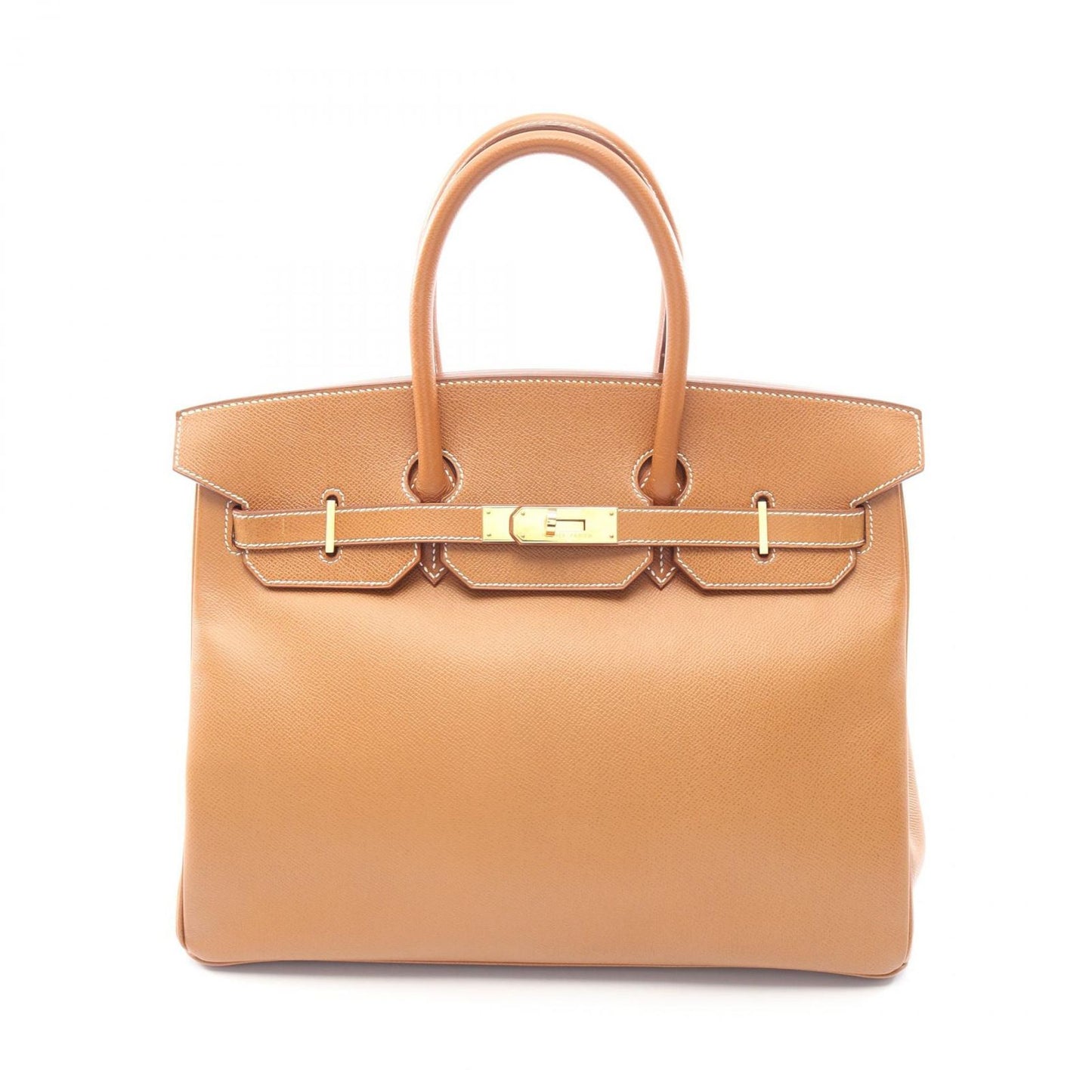 Hermes Handbag Birkin 35 Gold Leather