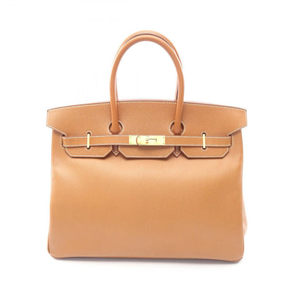 Hermes Handbag Birkin 35 Gold Leather