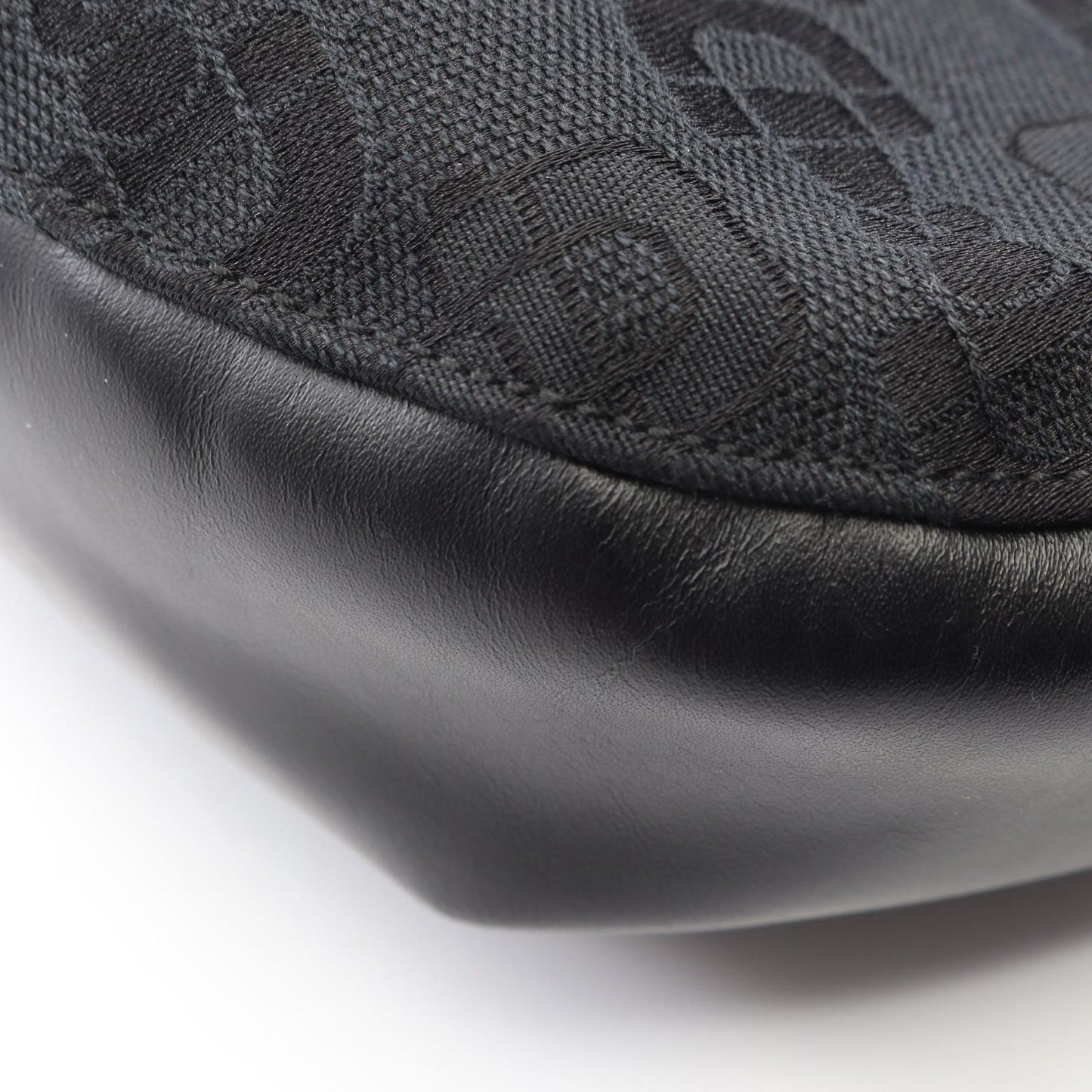 Gucci Shoulder Bag GG Pattern Black Canvas Leather — view 6