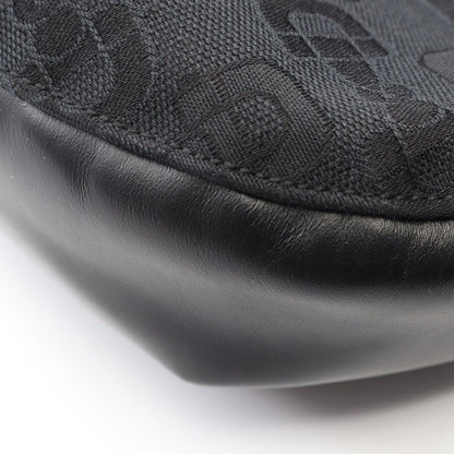 Gucci Shoulder Bag GG Pattern Black Canvas Leather — view 6