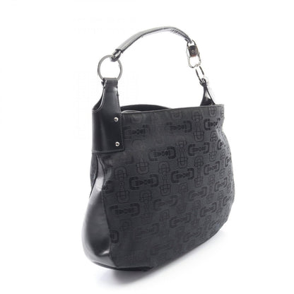Gucci Shoulder Bag GG Pattern Black Canvas Leather — view 2