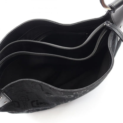 Gucci Shoulder Bag GG Pattern Black Canvas Leather — view 3