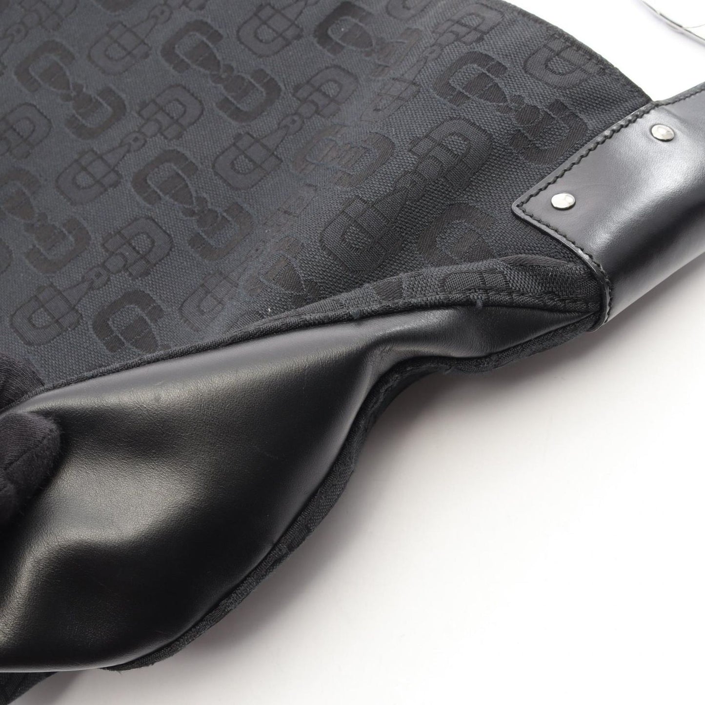 Gucci Shoulder Bag GG Pattern Black Canvas Leather — view 7