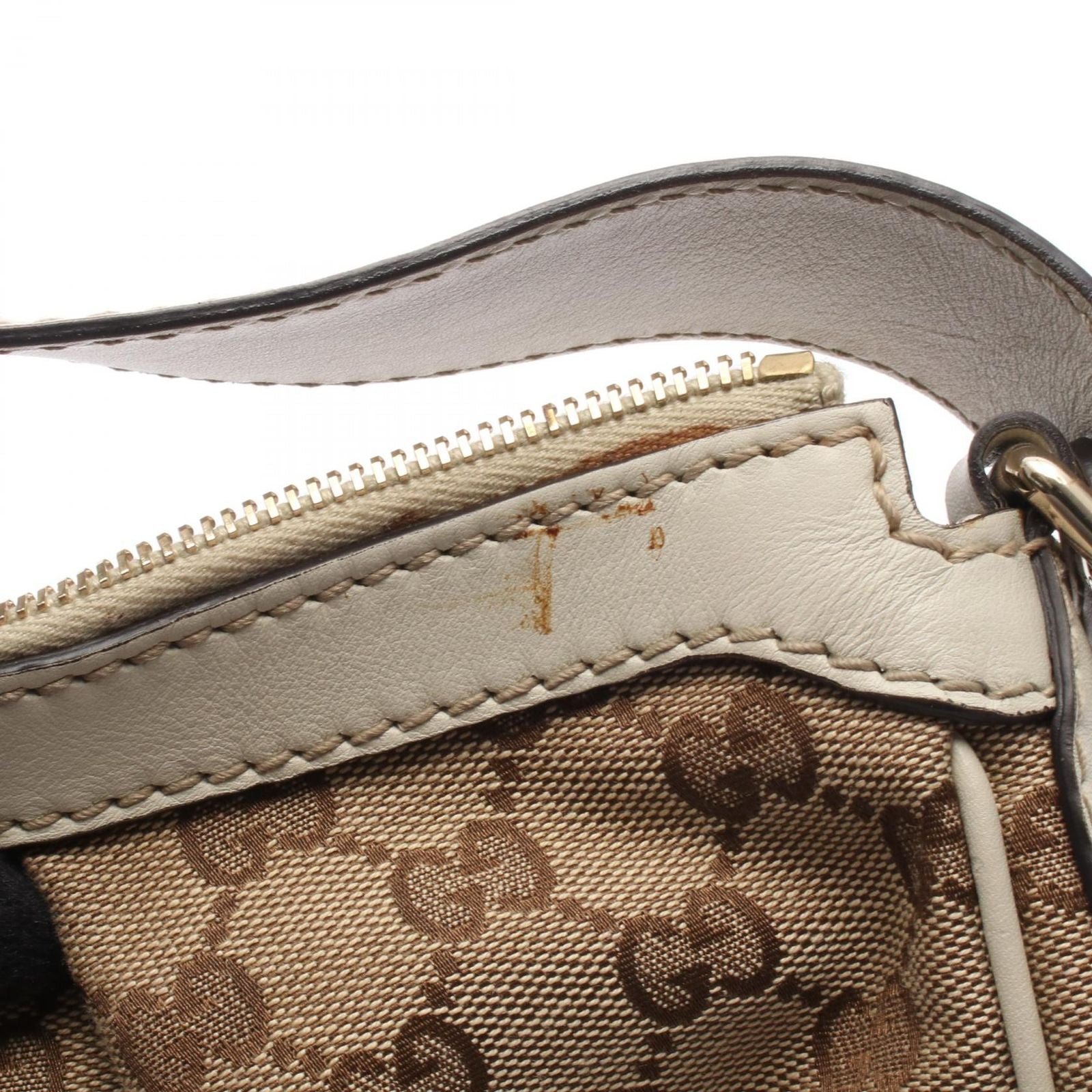 Gucci Shoulder Bag Ski GG Canvas Beige Ivory Ski — view 8