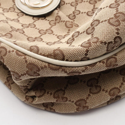 Gucci Shoulder Bag Ski GG Canvas Beige Ivory Ski — view 7