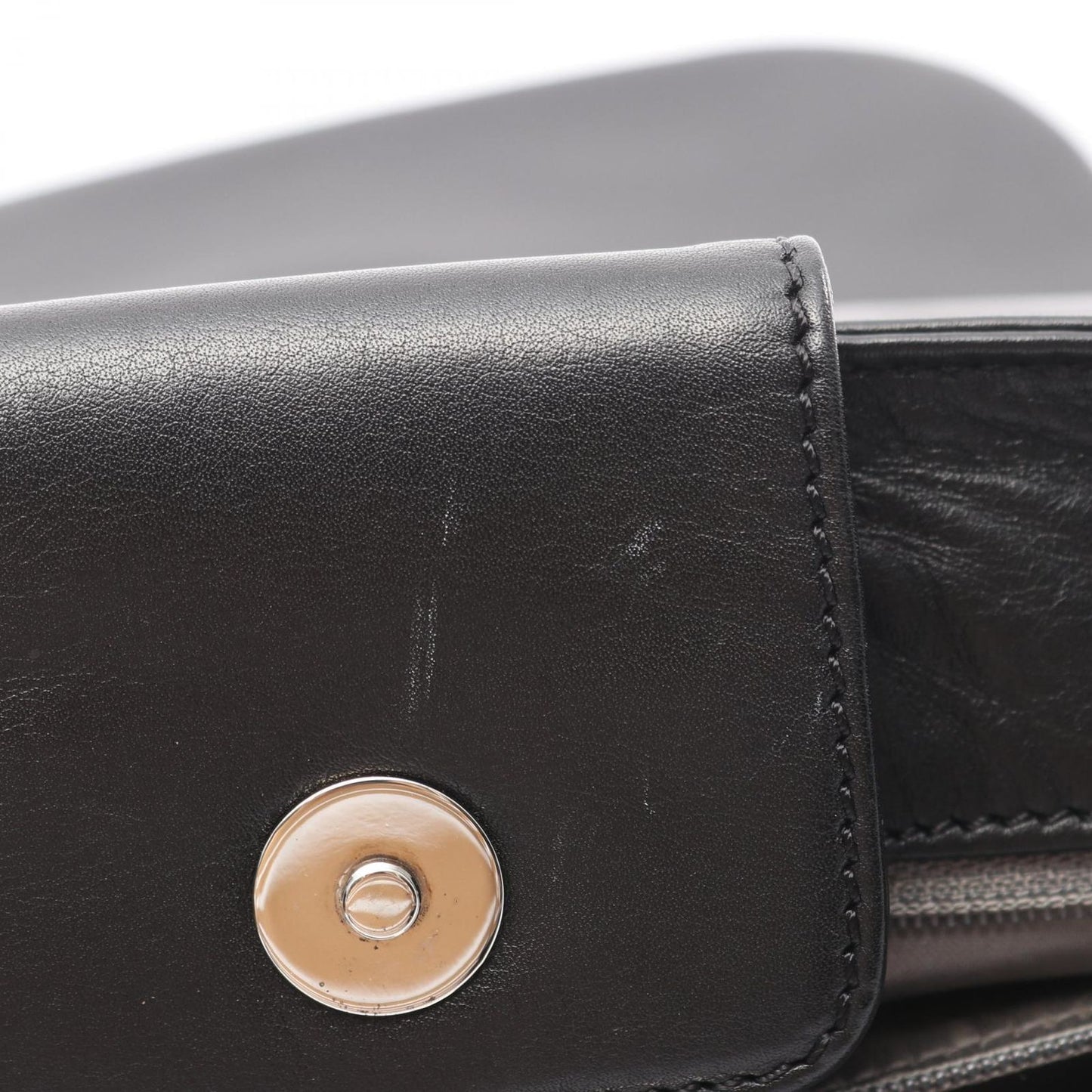 Chanel Shoulder Bag CC Logo Plastic Chain Black Lambskin CC — view 7