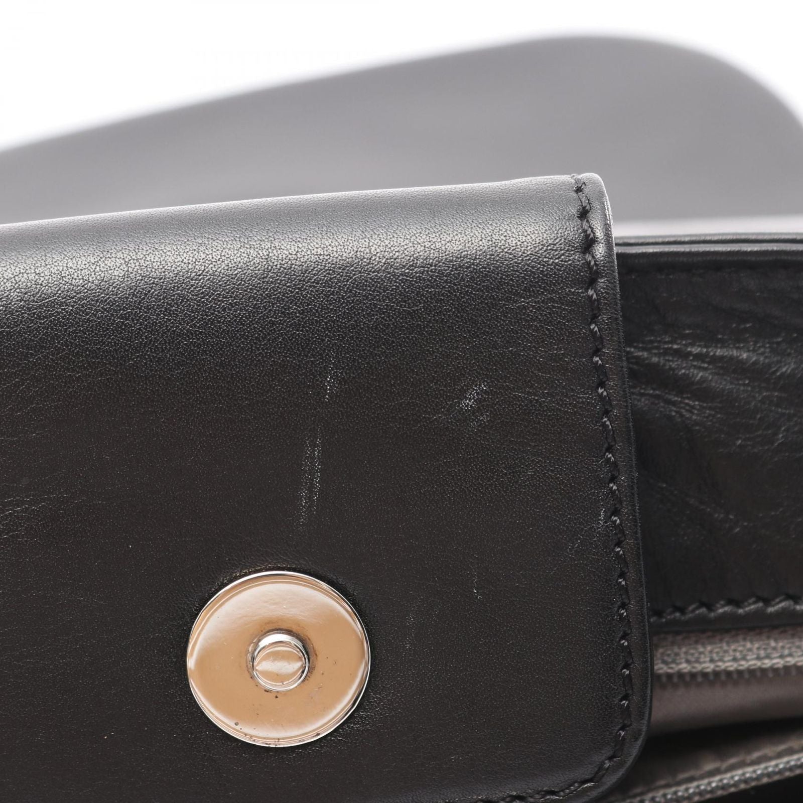 Chanel Shoulder Bag CC Logo Plastic Chain Black Lambskin CC — view 7