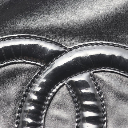 Chanel Shoulder Bag CC Logo Plastic Chain Black Lambskin CC — view 9