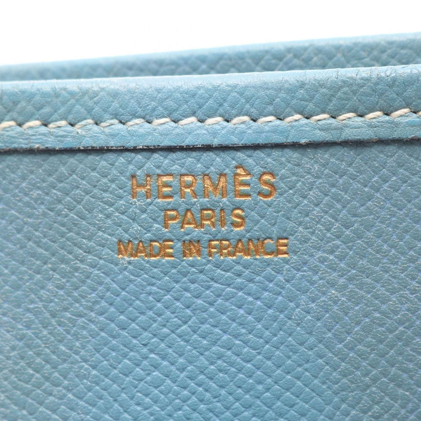 Hermes Shoulder Bag Evelyne 1 GM Light Blue Leather Jean — view 4