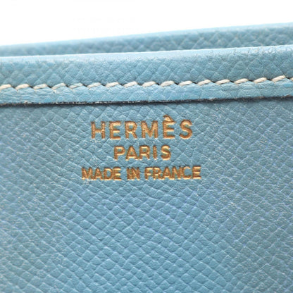 Hermes Shoulder Bag Evelyne 1 GM Light Blue Leather Jean — view 4