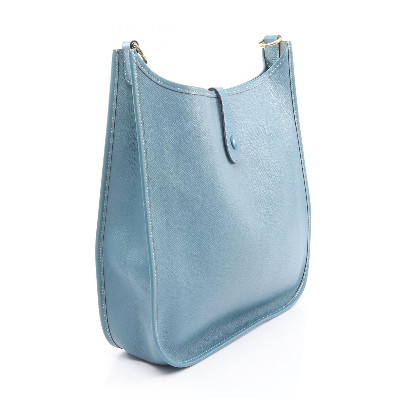 Hermes Shoulder Bag Evelyne 1 GM Light Blue Leather Jean — view 2