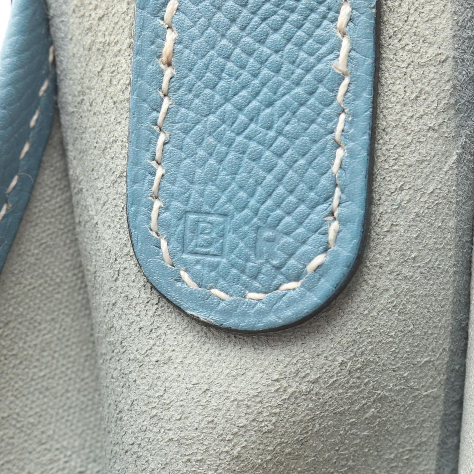 Hermes Shoulder Bag Evelyne 1 GM Light Blue Leather Jean — view 5