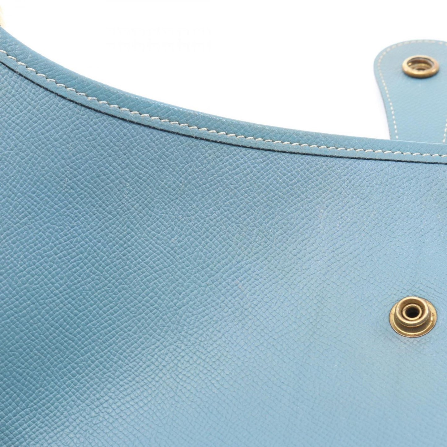 Hermes Shoulder Bag Evelyne 1 GM Light Blue Leather Jean — view 7