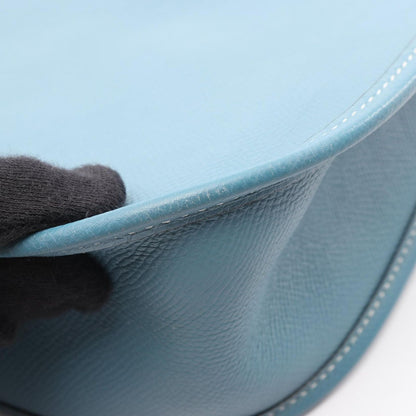 Hermes Shoulder Bag Evelyne 1 GM Light Blue Leather Jean — view 8