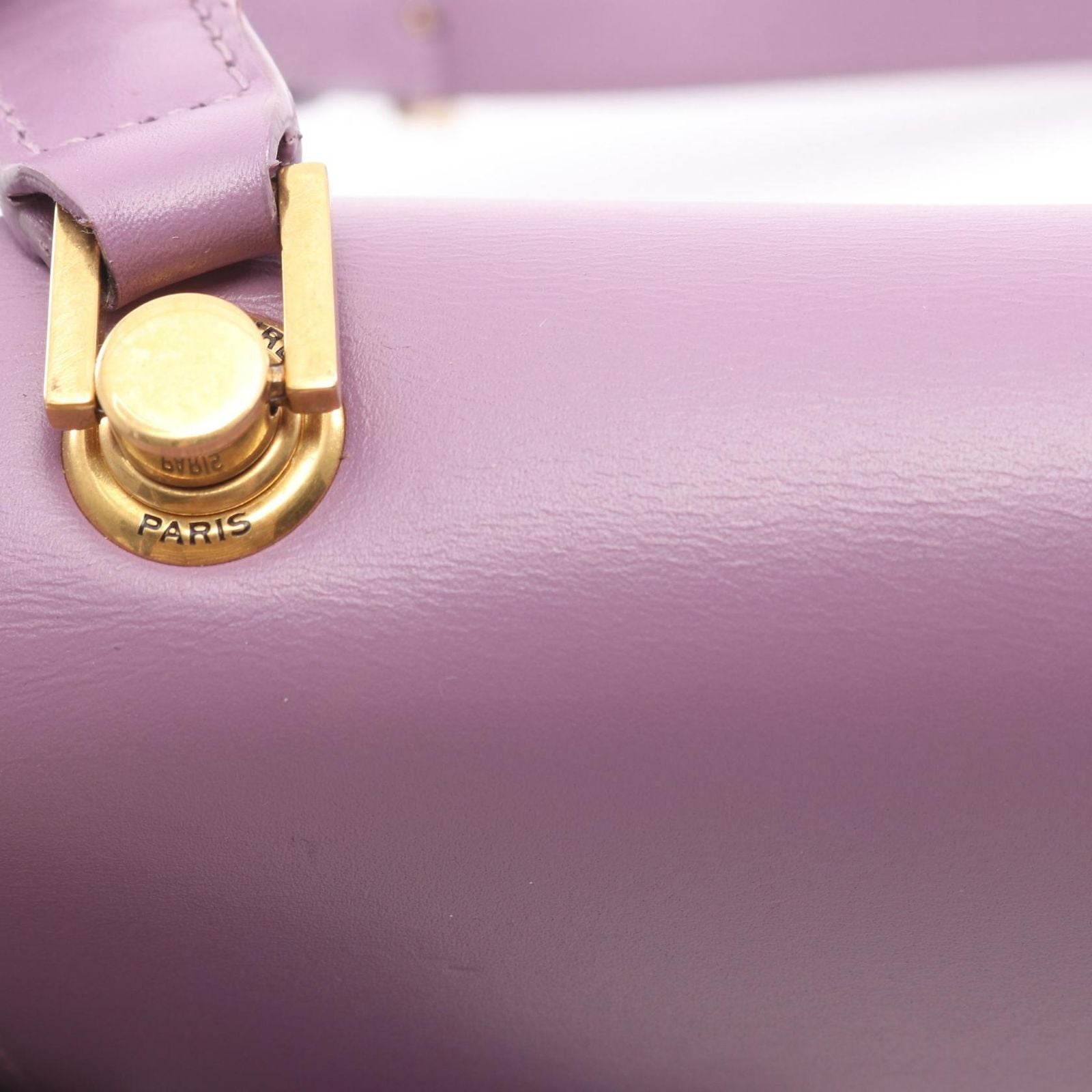 Saint Laurent Paris Shoulder Bag Carre Satchel Light Purple Leather — view 8